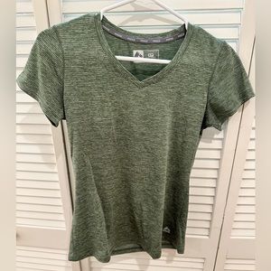 RBX Army Green Workout V-neck Tee